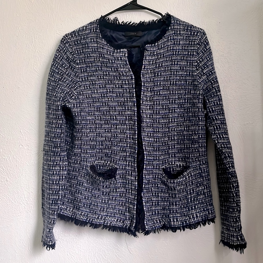 JCrew Soft Tweed Blazer | Satin Inside | Size XL